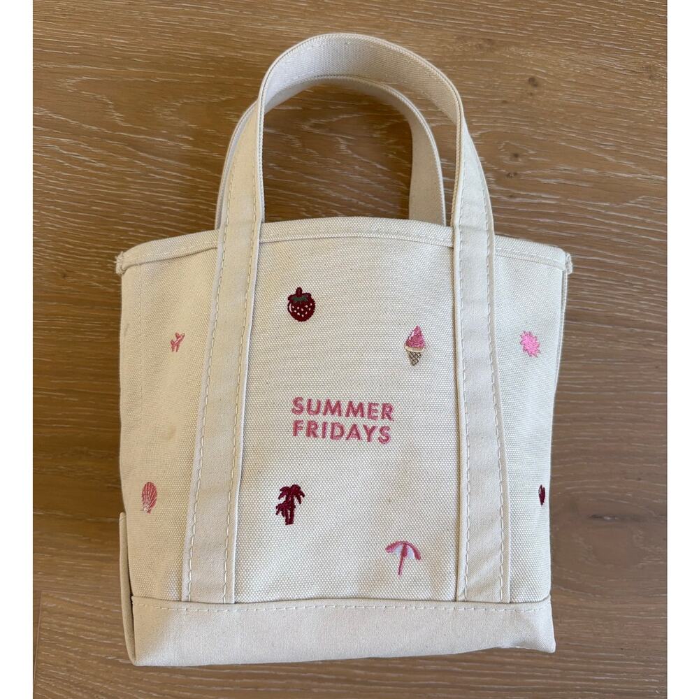 LL Bean x Summer Fridays Tote Bag Size OS in Ivory Pink